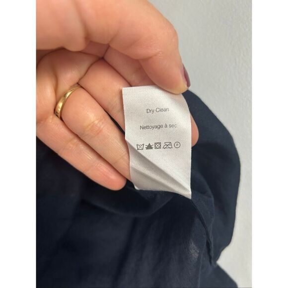 Veronica Beard 'Tamsyn' Ruffle Detail Top Navy - Size 8 - Picture 7 of 9